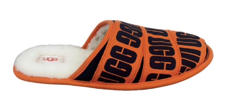 UGG SCUFF GRAPHIC NAVY ORANGE BAND SLIPPERS US SIZE 8 image 4