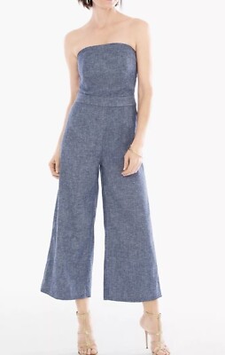 Chicos Black Label Twill Jumpsuit Indigo Blue Sz 2.5 NEW $149.00