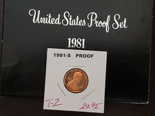 1981~S~ LINCOLN CENT~1c~ GEM PROOF PENNY ~HAND CHOSEN & SPOTLESS~TYPE~2~ IN 2X2