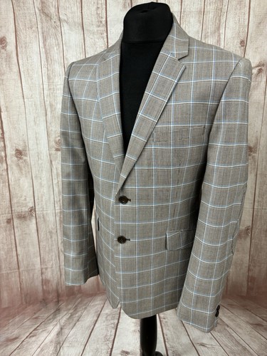 Men's Ted Baker 40” Paddock Tight Lines Wool Blazer Jacket Check Prince Wales - Picture 12 of 24