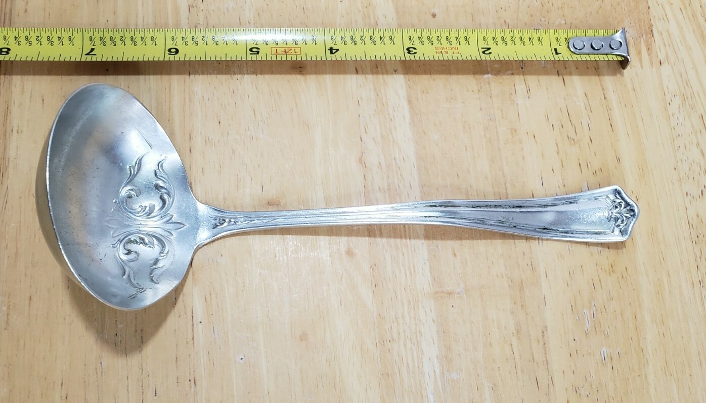 ROGERS NICKEL SILVER ANTIQUE c1920 OHS150 PATTERN GRAVY LADLE eBay