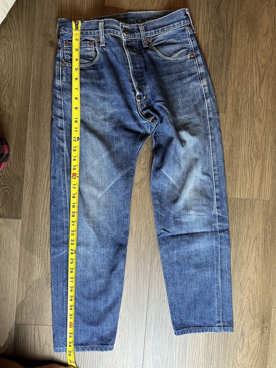 Levi's Big E 702 デニム W33 L36 Vintage Levis 702 Big E Japan Buckle Back Distressed