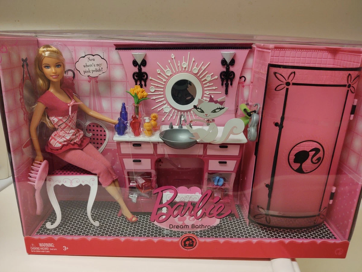 Barbie kitchen and bathroom cheap set