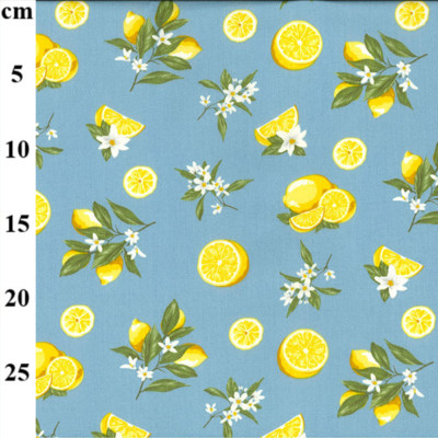 Lemon Fresh Delight Digital Baumwollstoff 112cm/44'' breit 100% Baumwolle Popeline
