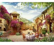 Paint By Numbers Adults kids Cafe Italy Street DIY Painting Kit 40x50CM Canvas