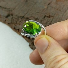 Peridot Ring 925 Sterling Silver Ring Handmade Gemstone Ring Women's Ring