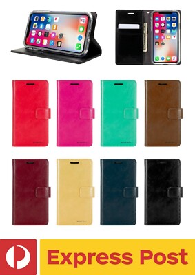 iPhone XS MAX ShockProof Card-Holder Wallet Latch Case BlueMoon Mercury Goospery