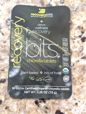Recovery Bits Chlorella Tablets Detox Wellness 30 count exp: 07/2028