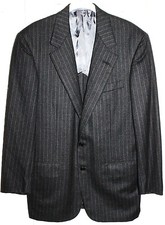 OXXFORD CLOTHES Men's Wool Striped Blazer Jacket Size 39