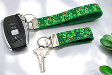 St Patricks Day Keychain Wristlet Keychains Key Chain Fob Car Keys Wrist Lanyard