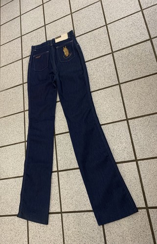 Vintage Mädchen Jeans Western Hippie 26" Taille, Dark Straight 70er NEU 12 / 14 - Bild 9 von 12