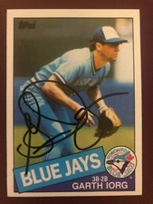 1985 Topps SIGNED: Garth Iorg, BLUE JAYS #168
