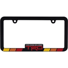 NEW TRD Toyota Black Tri-Color Metal Auto License Plate Frame Universal Fit 1PC