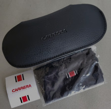 Carrera BLACK Faux Leather Wrap Around Snap Sunglasses Case DUSTER POUCH