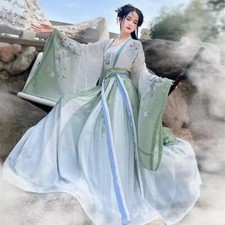 Women Chinese Traditional Cosplay Costume Ancient Gradient Summer Hanfu Dress