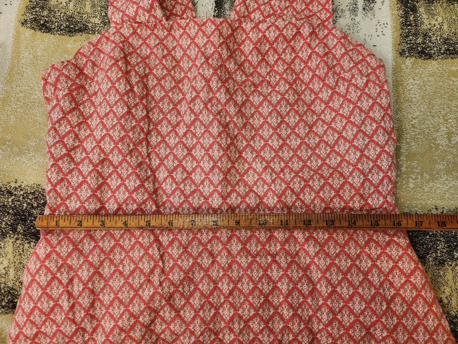 Gap Orange Multicolor Pattern Sleeveless Linen Dr… - image 9