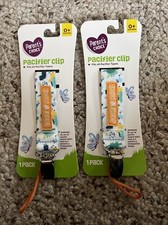 Pacifier Clip Parents Choice Dinosaur 0 Months Set of 2 New Fits all Pacifiers