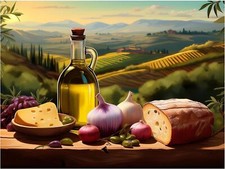 Tile Mural Still Life Rustic Country Breakfast Kitchen Backsplash Marble Ceramic