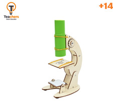 Teachers STEM Microscope 3D DIY Assembly Educational Science Kit Wooden Toys 14 