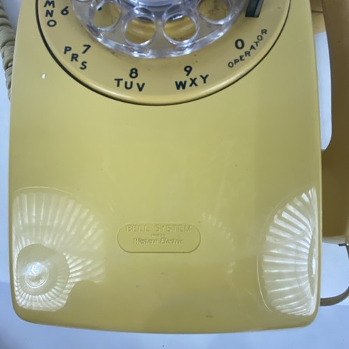 Vintage Western Electric Bell System Yellow Rotary Wall Phone Untested - Zdjęcie 5 z 13