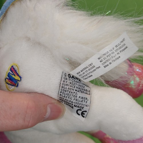 Webkinz Ganz Pink & White Ribbon Unicorn No Code No Tag HM461 Plush Toy - Picture 8 of 15