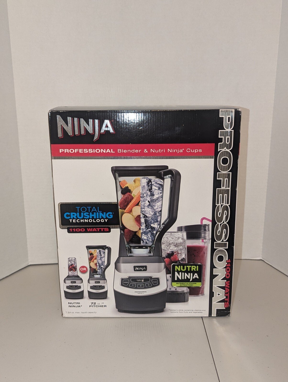 Ninja Professional 1,100W Blender W/ 2 Bonus Nutri Ninja 16-