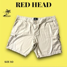 Men's Shorts Red Head Size 50 Khaki Cargo Shorts
