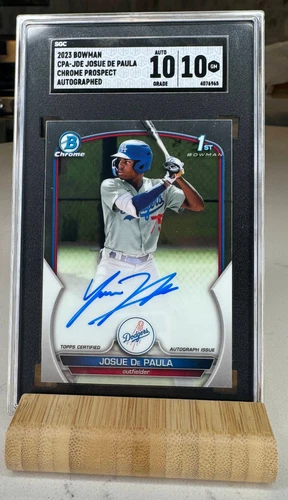 2023 Bowman Chrome Josue De Paula Auto SGC 10 Gem Mint CPA-JDE Dodgers  1st