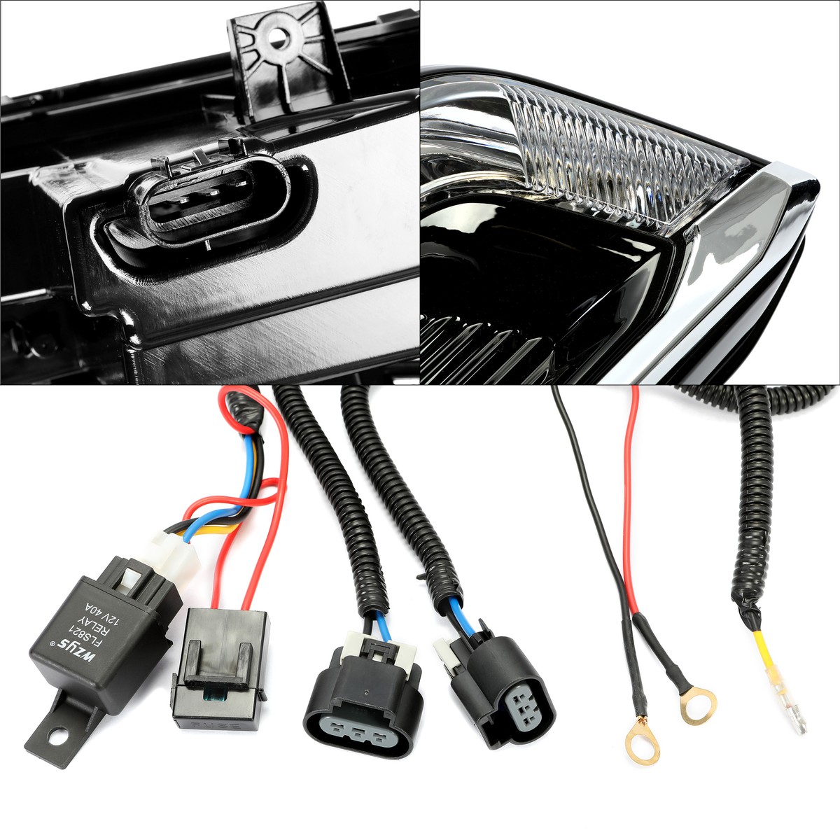 LED Clear Fog Lights With Wiring Kit For Chevy Impala 2014-2020 – Pair