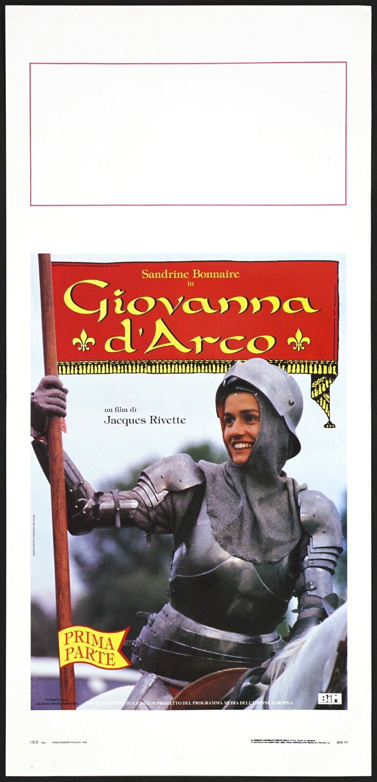 Locandina originale film Giovanna d'Arco - Parte I: Le battaglie (1994) - Regia di Jacques Rivette