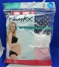 PLAYTEX 2XL 20-22 3 Pr Navy Dot/White/Peach V-Front Maternity Hipster Panties