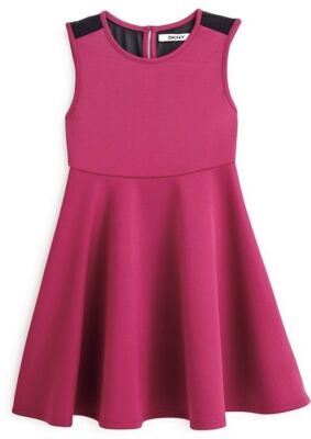 dkny skater dress DKNY Girls’ Neoprene Sleeveless Skater Dress Purple Potn Size 2T