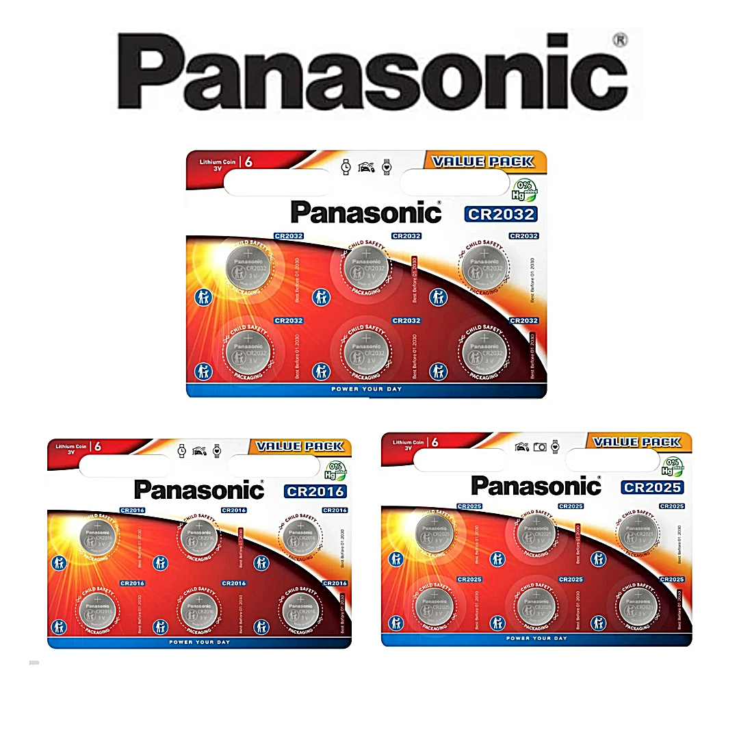Panasonic CR2032 CR2025 CR2016 Battery Lithium Coin Cell CR/DL 2032