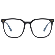 Large Square Frame Blue Light Blocking Clear Lens Nerd Geek Glasses Womens/Mens