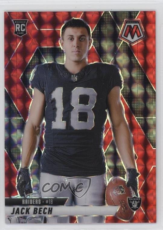 2025 Panini Mosaic Rookie Variations Red Mosaic Prizm Jack Bech #280 19l7