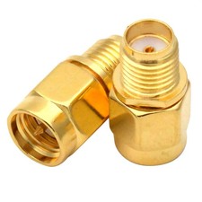 2 x SMA Female Jack to SMA Male Plug adapter prevents oxidation and corrosion