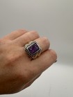 Natural Amethyst 925 Sterling Silver Ring – Statement Jewelry Size 8 — photo 5