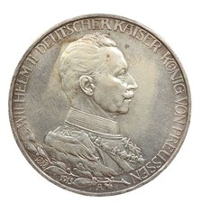 Preußen 3 Mark 1913 A Wilhelm II. 25jähriges Regierungsjubiläum | Jaeger 112