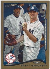2014 Topps Brett Gardner (Yankees) Gold Parallel /2014 Card No. 254
