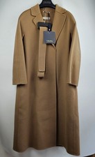 MAX MARA Esturia Belted Brown Wool Long Coat ...
