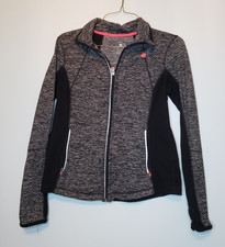 Tangerine Womens Sz M Sweatshirt Full Zip Long Sleeve Athletic Top Gray Heather