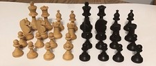 Jeu d'échecs vintage en bois 32 pièces