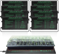 Seedling Heat Mat 8 Pack, 10" X 20.75" Met-Certified Warm Hydroponic Heating Pad