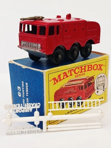 Matchbox Series Lesney No63b Fire Fighting Crash Tender VNMIB Nice Crisp Box.