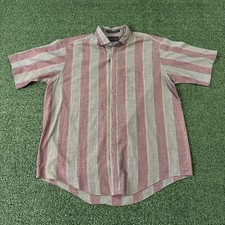 Vintage 80s Levis Shirt Mens Striped Chambray Button Up Large Western Cowboy