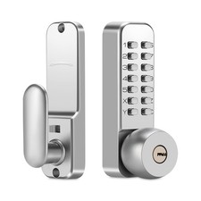 Mechanical Keyless Door Lock - No Electronic,Keypad Door Lock with Handle, Ea...