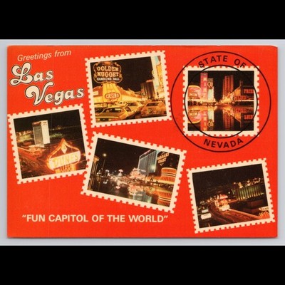 Vintage Las Vegas Postcard Nevada 1982 Posted Scenic View Historic Rivers