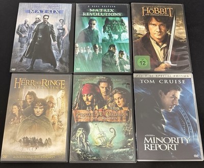 DVD Paket Matrix Herr der Ringe Hobbit Pirates Minority Report