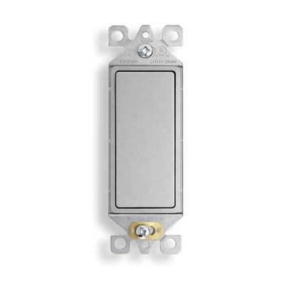  3 Way Decorator Light Switch5A20-277V, Paddle Without Wall Plate 1 Matte Gray