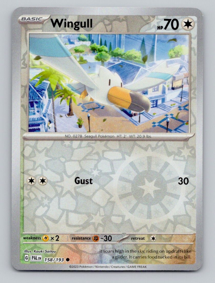 Wingull 158/193 Common Paldea Evolved Pokemon Reverse Holo Near Mint